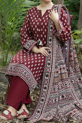NUW3074 Digital Printed Khaddar Suit - 3 Piece